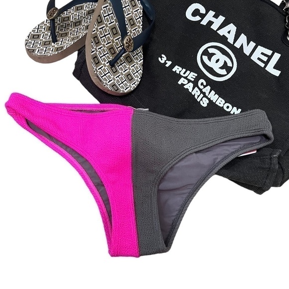 PILYQ Acai Reef Two Toned Teeny Bikini Bottom - Picture 2 of 7